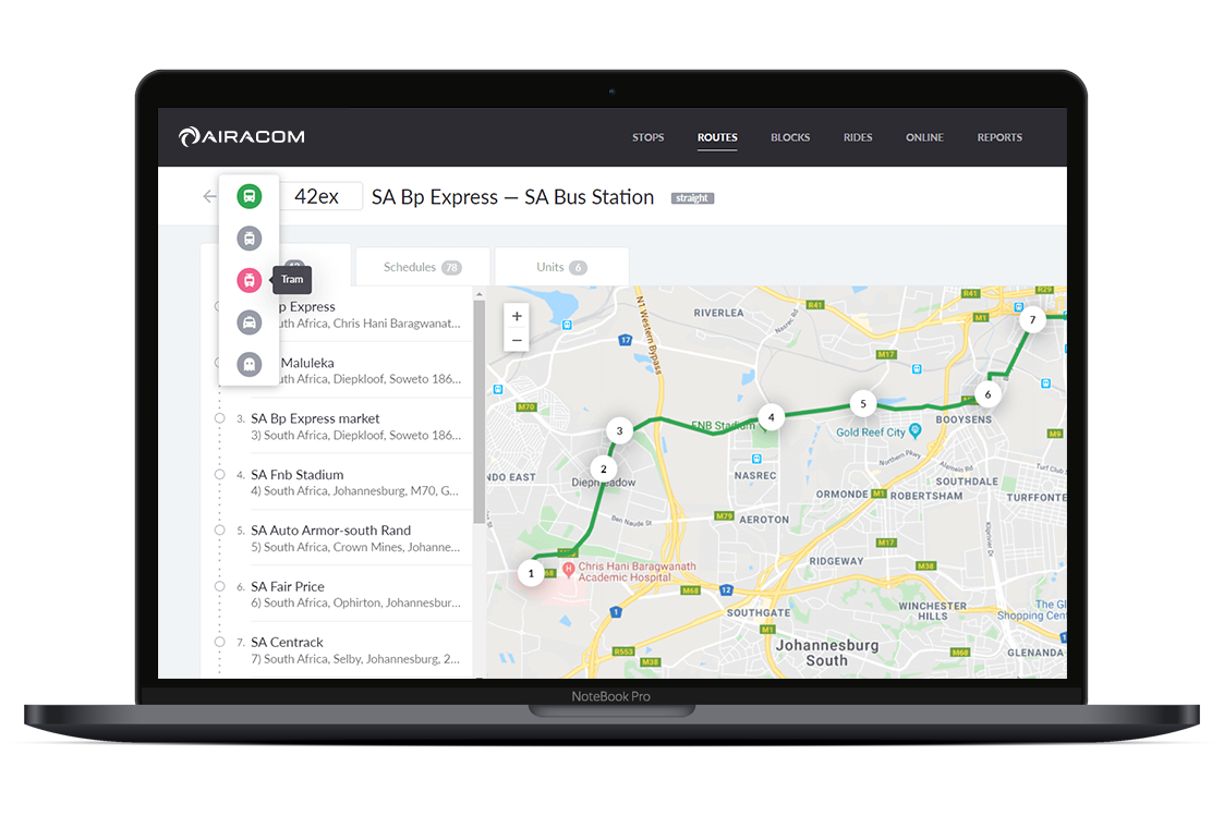 Public Transport Management Software